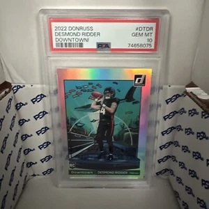 2022 Panini Donruss Desmond Ridder DOWNTOWN! SP RC, PSA 10 - Picture 1 of 3