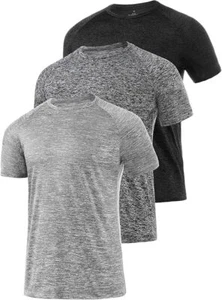 Paquete de 3 camisetas STAR VIBE para hombre calce seco para tallas grandes ropa deportiva casual - Imagen 1 de 8