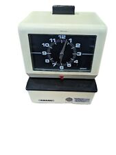 Enregistreur de temps/horloge vintage Amano (modèle 3636) sans clé ! Avec cartes de temps