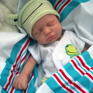 12" Lifelike Baby Boy Doll Full Body Silicone Reborn Newborn Realistic Doll Toy - Picture 1 of 6