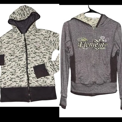 Vintage Element Skate Hoodie Women’s M Reversible Rare Floral Thermal Lined - Image 1 of 4