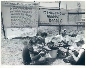 1981 Pressefoto Landkreis Mendocino Protest gegen Atomkraftwerk Diablo Canyon - Bild 1 von 2