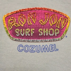 Ron Jon Surf Shop Shirt Mens M Blue Cozumel Mexico Beach Long Sleave VTG 90s ? - Picture 1 of 4