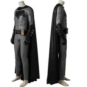 Justice League Batman Jumpsuit Cosplay Costume Classic Bodysuit Cowl Cape Outfit - Picture 1 of 18