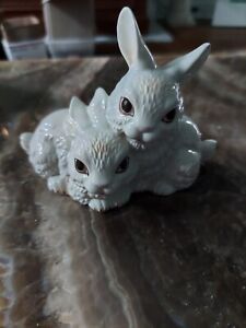 Vintage Goebel White Bunnies Rabbits Figurine West Germany 34823-09