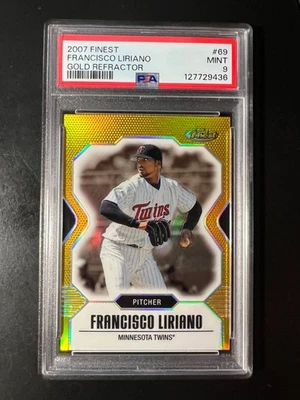 2007 Finest Refractor Gold #69 Francisco Liriano PSA 9 ONLY 1 GRADED! #'d 4/50 - Image 1 of 2