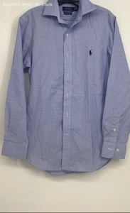 Polo Ralph Lauren Mens Sky Blue Cotton Long Sleeve Slim Fit Dress Shirt Sz 14.5 - Picture 1 of 6