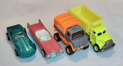 HW's Real Riders set, Corvette Caddy Dump+, 4 diff. cars/trucks, MINT cars!!! - Image 1 of 4