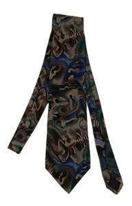 J Garcia Cartoon Limbo Collection Eight Silk Tie Made In USA by Stonehenge - Picture 1 of 2