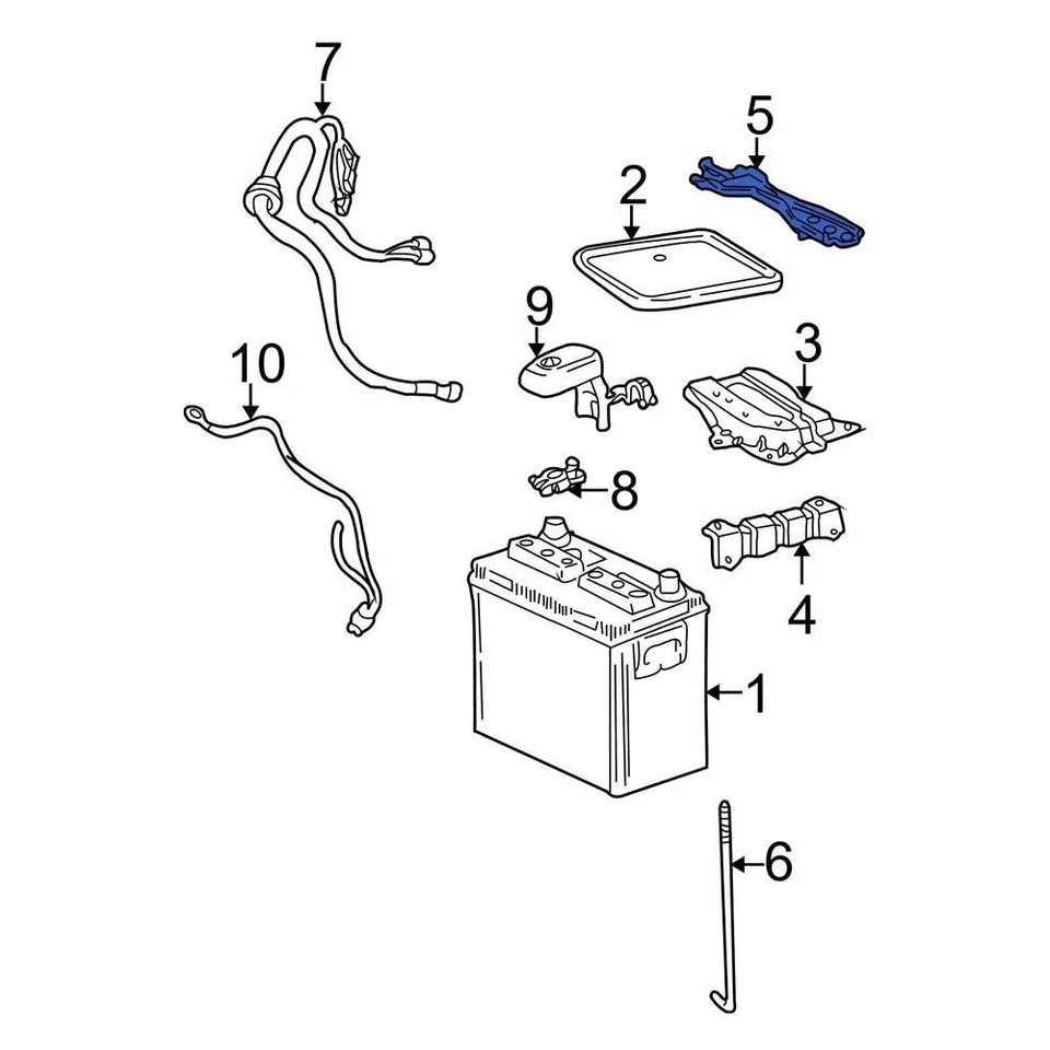 For Toyota Corolla 2003-2008 Toyota 7440402050 Battery Hold Down Foto 1 de 2