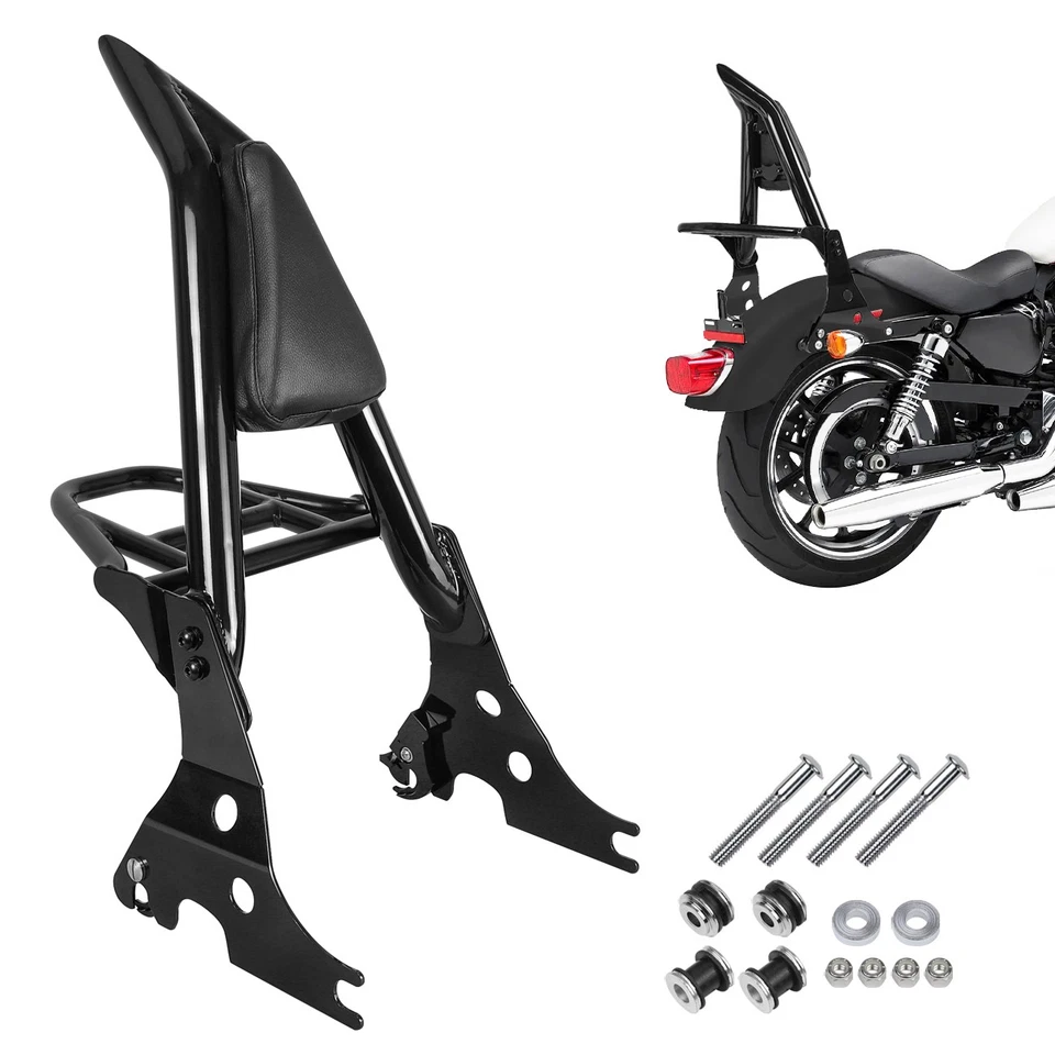 para Harley Sportster XL 883 1200 2004-UP Sissy Bar encosto destacável bagageiro - Imagem 1 de 4