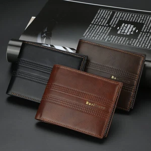 Men RFID Blocking Leather Bifold Wallet Credit Card ID Holder Minimalist Purse - Picture 1 of 18