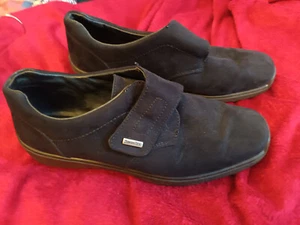 Rohde Black Suede 1.5" Wedge Square Toe Comfort Shoes in Size 5 - Picture 1 of 6