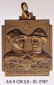 ROVERETO OSSARIO CASTEL DANTE 1949 MEDAGLIA DAMIANO CHIESA - FABIO FILZI - Picture 1 of 2