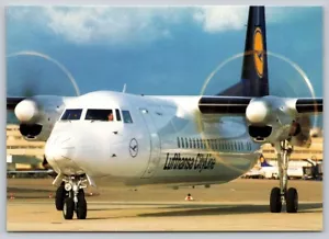 Lufthansa CityLine Fokker 50 Luftfahrt Flugzeug Airline Ausgabe Postkarte - Bild 1 von 2