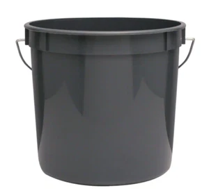 2.5 Quart Gray Plastic Paint Bucket with Handle - Picture 1 of 4