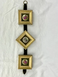 Vintage Triptych Genuine Limoges Courting France Framed By Sungott Art Studios - Picture 1 of 12