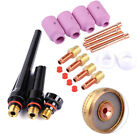 17Pcs Collets Body Gas Lens Cups Nozzles For Wp 17 18 26 Tig Welding Torch Kit