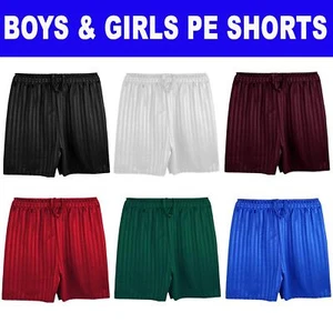 PE Shorts Boys Girls Kids Unisex School Football Sports Elasticated Waist Short - Picture 1 of 32