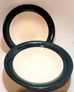 2x Vintage Hornsea Regency cereal pudín cuenco verde y dorado bistró - Imagen 1 de 2