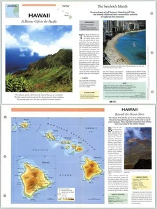 Hawaii - Australia & Oceania - Atlas Of The World - Fact File Fold-Out Page - Picture 1 of 1
