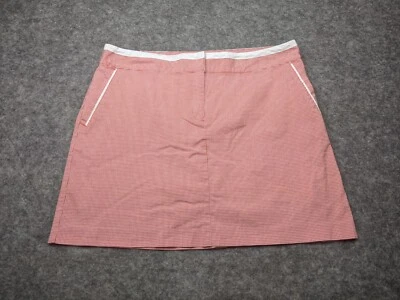 Falda corta Izod PerformX para mujer 12 roja blanca a cuadros fresca FX elástica atlética Foto 1 de 4