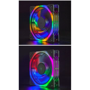 12CM Spider Star RGB Case Fan-Dual-Ring 16 LED Hydraulic Bearing Quiet PC Co _xa - Afbeelding 1 van 24