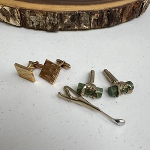 VintageCufflinks & Tie Clips set - Picture 1 of 7