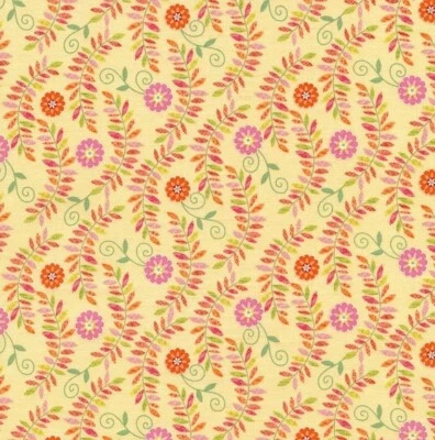 Tela Feline Drive BOHO SAFARI Leafy Vines Amarillo - Cuarto Graso (18"x22") FQ Foto 1 de 4