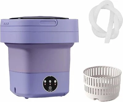 Portable Washing Machine Mini Washer Foldable Washer and Spin Dryer Small Travel - Image 1 of 4
