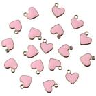 100pcs Alloy Side Ring Heart  Gold Plated Necklace Pendants  Women