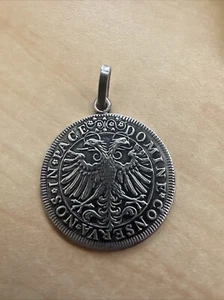 Schweiz - Zürich ZURICH Thaler 1559 RESTRIKE by LAUER 19th cent Pendant Silver - Picture 1 of 2