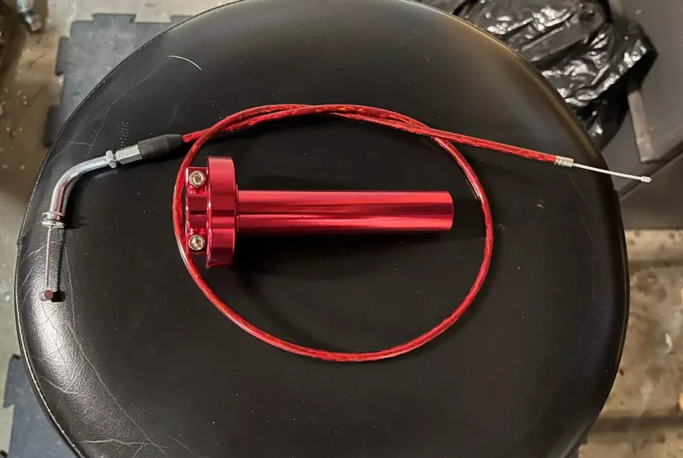 Punho de acelerador de torção de motocicleta CNC alumínio Honda CT70 restomod Gr3 1 - Imagem 1 de 1
