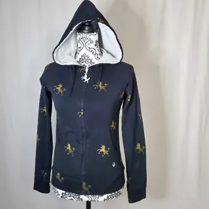 XSmall Black, White, Gold Reversable Hooded Unicorn Jacket Volcom - Picture 1 of 12