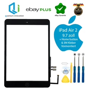 Apple iPad 6 Gen 2018 Display Glas Touchscreen 9.7 Zoll A1893 A1954 Home Button - Afbeelding 1 van 2