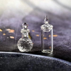 2PC 1/12 Scale Dollhouse Miniatures Accessory Glass Bottles Candy Jar Glassware - Picture 1 of 28