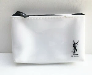 YSL Beauty Waterproof White Makeup Cosmetics Bag / Pouch / Clutch, Small Size - Picture 1 of 6