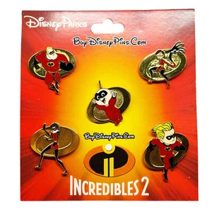 Lote de 5 prendedores de Disney de Los Increíbles 2 Gold Park a granel - Imagen 1 de 7