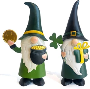 HONGLAND St. Patricks Day Decorations Outdoor Green Gnomes, Green&black  - Picture 1 of 9