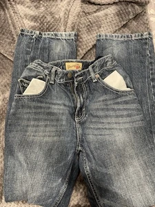Wrangler 20x Boys Jeans Dark Wash Size 16 Adjustable Waist 29” inseam - Picture 1 of 4