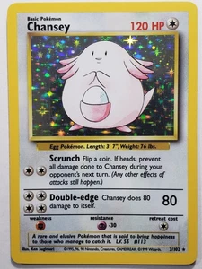 HOLO Chansey 3/102 NM - 1999 Base Set Pokemon Card $2 Combined Shipping - Picture 1 of 10