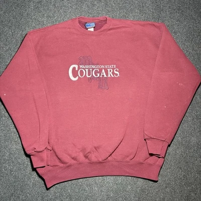 Sudadera de Colección WSU Para Hombre’s Extra Grande Cuello Redondo Washington State Cougars Años 90’s Foto 1 de 4