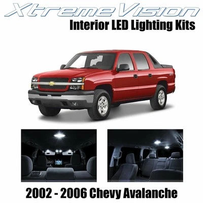 LED interno XtremeVision para Chevy Avalanche 2002-2006 (16 peças) branco puro - Imagem 1 de 4