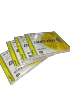 4 x Original Sony Rohlinge DVD+RW 1x-4x 120min 4,7GB wiederbeschreibbare DVD Disc 5DPW47SS - Bild 1 von 2
