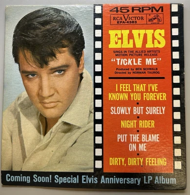 Rock & Roll 45 Elvis Presley TICKLE ME RCA 5 songs EP Cardboard Picture Sleeve - Image 1 of 4
