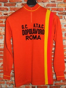 EROICA MAGLIA SHIRT MAILLOT BICI CICLISMO VINTAGE 70'S ROMA 80% LANA - Imagen 1 de 2