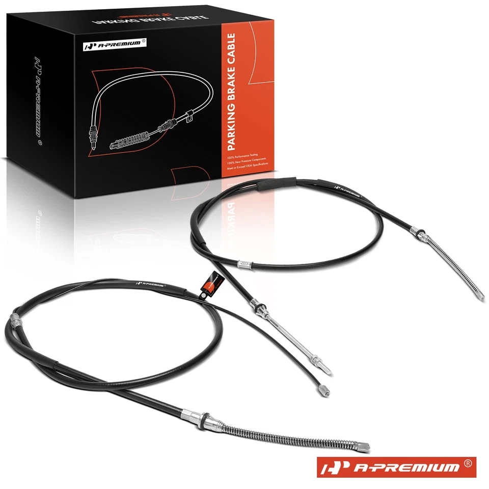 Cable de freno de estacionamiento lateral trasero A-Premium 2 piezas para Chevrolet GMC C1500 K1500 92-99 Foto 1 de 4