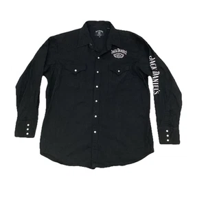 Camisa Western Para Hombre Talla XL Jack Daniel’s Negra Perla Bordada a Presión Logo LS - Imagen 1 de 9