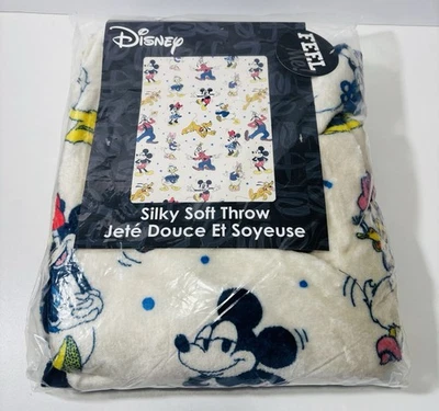 ¡NUEVO CON ETIQUETAS! Manta polar vintage de Mickey Mouse y sus amigos de Disney 46"x60” BoxLunch Foto 1 de 4
