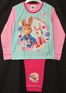 PETER RABBIT Mädchen Schlafanzug/rosa PETER & LILY PJs Größen 18 Monate-5 Jahre - Bild 1 von 24